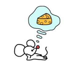 Pure white mouse (English Ver.) sticker #3750584