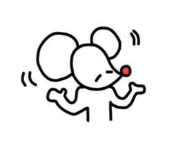 Pure white mouse (English Ver.) sticker #3750587