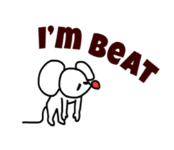 Pure white mouse (English Ver.) sticker #3750588