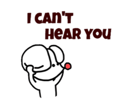 Pure white mouse (English Ver.) sticker #3750589