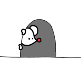 Pure white mouse (English Ver.) sticker #3750590