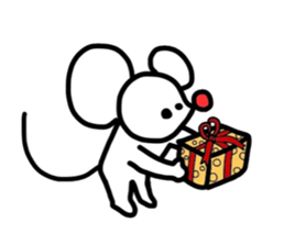 Pure white mouse (English Ver.) sticker #3750591