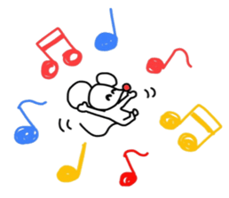 Pure white mouse (English Ver.) sticker #3750592