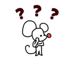 Pure white mouse (English Ver.) sticker #3750593