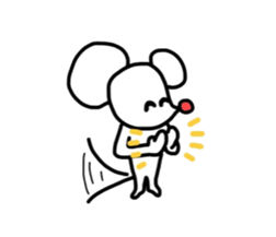 Pure white mouse (English Ver.) sticker #3750594