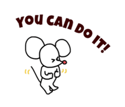 Pure white mouse (English Ver.) sticker #3750595