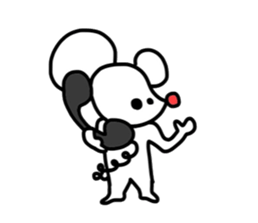 Pure white mouse (English Ver.) sticker #3750597