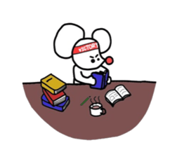 Pure white mouse (English Ver.) sticker #3750598