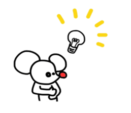 Pure white mouse (English Ver.) sticker #3750599