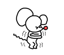 Pure white mouse (English Ver.) sticker #3750601