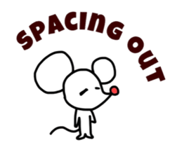 Pure white mouse (English Ver.) sticker #3750602