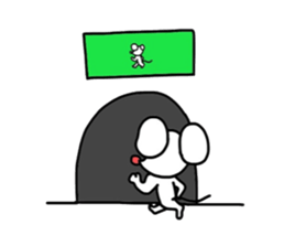 Pure white mouse (English Ver.) sticker #3750604