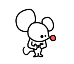 Pure white mouse (English Ver.) sticker #3750605
