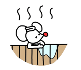 Pure white mouse (English Ver.) sticker #3750606