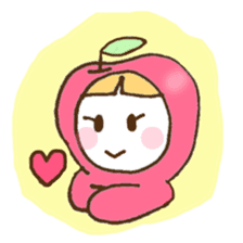 Apple girl's cute life sticker #3751687