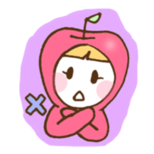 Apple girl's cute life sticker #3751688