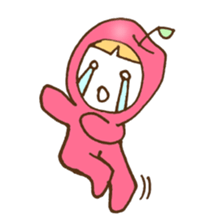 Apple girl's cute life sticker #3751689