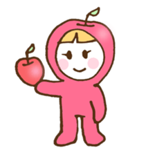 Apple girl's cute life sticker #3751690
