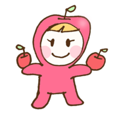 Apple girl's cute life sticker #3751691