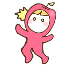 Apple girl's cute life sticker #3751692