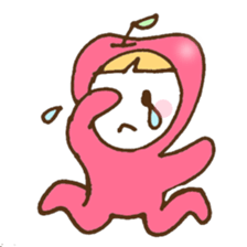 Apple girl's cute life sticker #3751693
