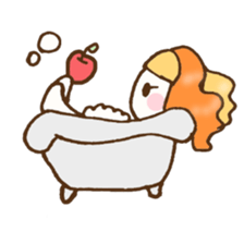 Apple girl's cute life sticker #3751694