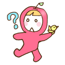 Apple girl's cute life sticker #3751695