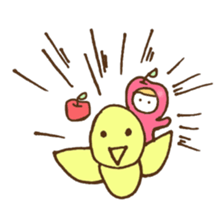 Apple girl's cute life sticker #3751697