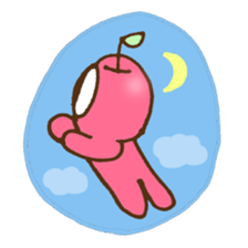 Apple girl's cute life sticker #3751699
