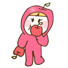 Apple girl's cute life sticker #3751700