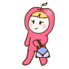 Apple girl's cute life sticker #3751701