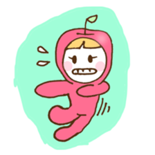 Apple girl's cute life sticker #3751702