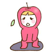 Apple girl's cute life sticker #3751705