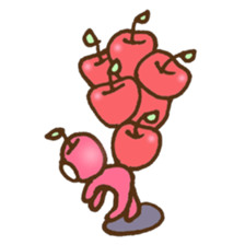 Apple girl's cute life sticker #3751709