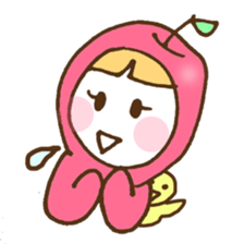 Apple girl's cute life sticker #3751712