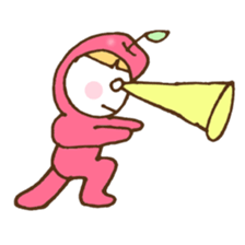 Apple girl's cute life sticker #3751717