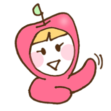 Apple girl's cute life sticker #3751718