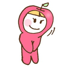 Apple girl's cute life sticker #3751722
