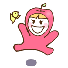 Apple girl's cute life sticker #3751724