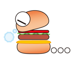 One day of a hamburger sticker #3752174