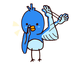 Blue chick sticker #3752769