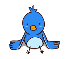 Blue chick sticker #3752775