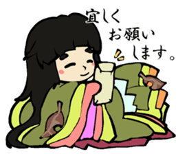 Twelve-layered ceremonial kimono sticker #3753050