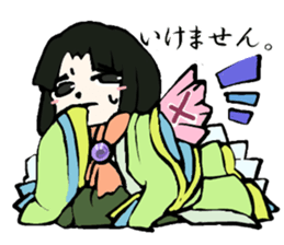 Twelve-layered ceremonial kimono sticker #3753056