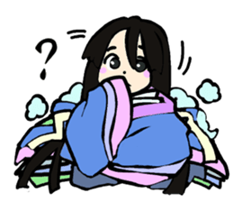 Twelve-layered ceremonial kimono sticker #3753057