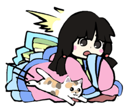 Twelve-layered ceremonial kimono sticker #3753058