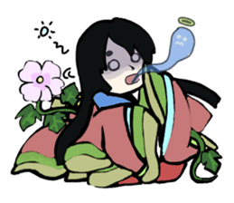 Twelve-layered ceremonial kimono sticker #3753061
