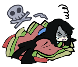 Twelve-layered ceremonial kimono sticker #3753064