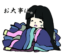 Twelve-layered ceremonial kimono sticker #3753065