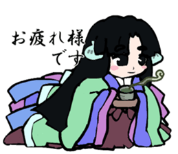 Twelve-layered ceremonial kimono sticker #3753066